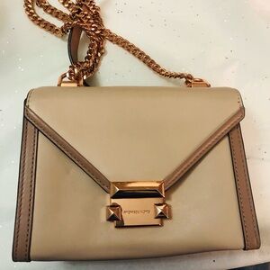 Michael Kors rose pink leather handbag